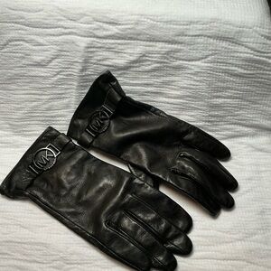 Michael Kors Women's Black Leather Gloves
